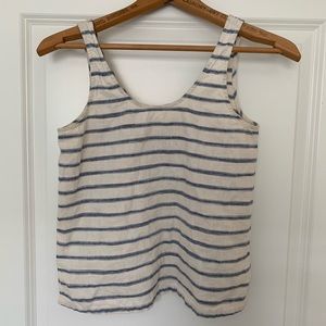 Madewell Morena Striped Linen Blend Tank Top